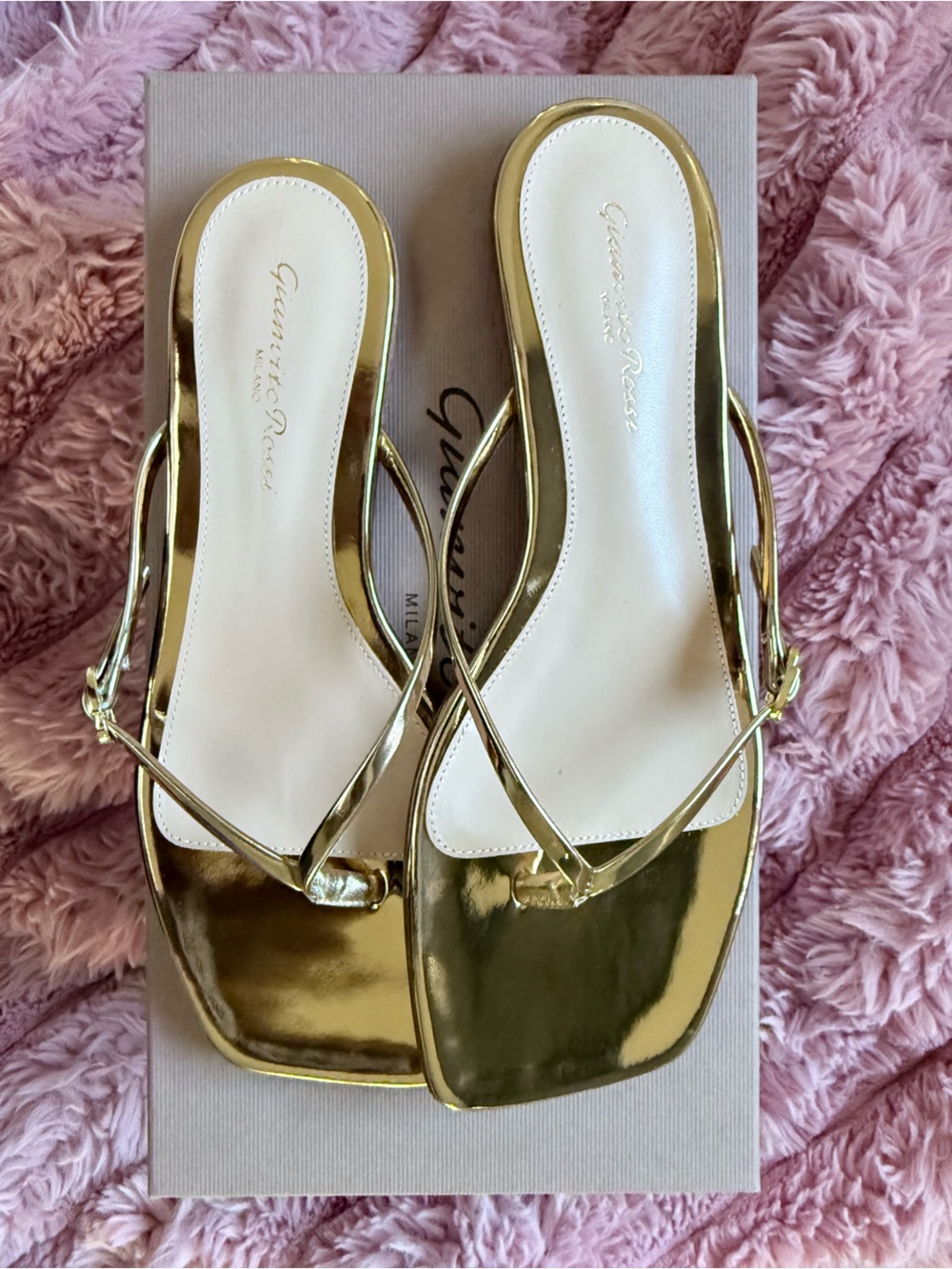 Gianvito Rossi Gold Sandals